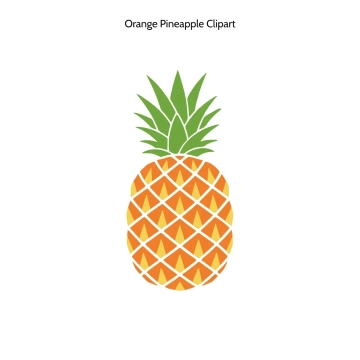 Free Orange Pineapple Vector Clipart (PNG, SVG) to Edit Online