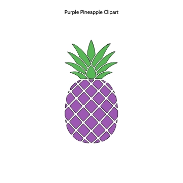 Free Purple Pineapple Vector Clipart (PNG, SVG) to Edit Online