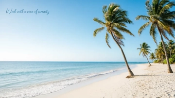Free Beach Zoom Background Template to Edit Online