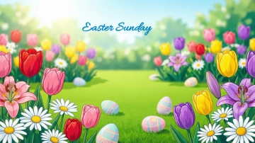 Easter Zoom Background Template