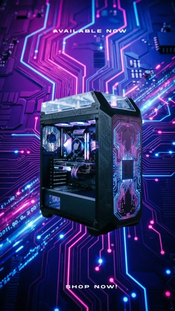 Free Tech Pattern Gaming Background Template to Edit Online