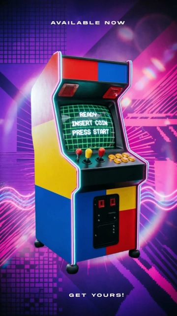 Free Retro Arcade Gaming Background Template to Edit Online