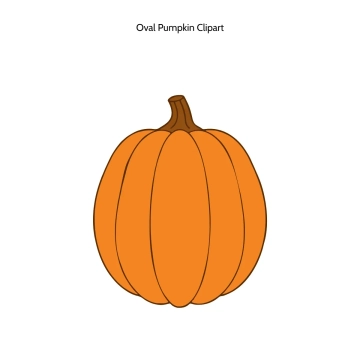 Free Oval Pumpkin Vector Clipart (PNG, SVG) to Edit Online