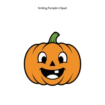 Free Smiling Pumpkin Vector Clipart (PNG, SVG) to Edit Online