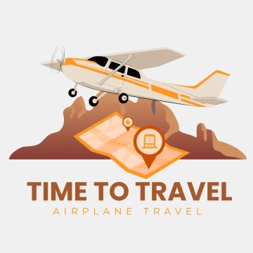 Free Travel Airplane Clip Art Template to Edit Online