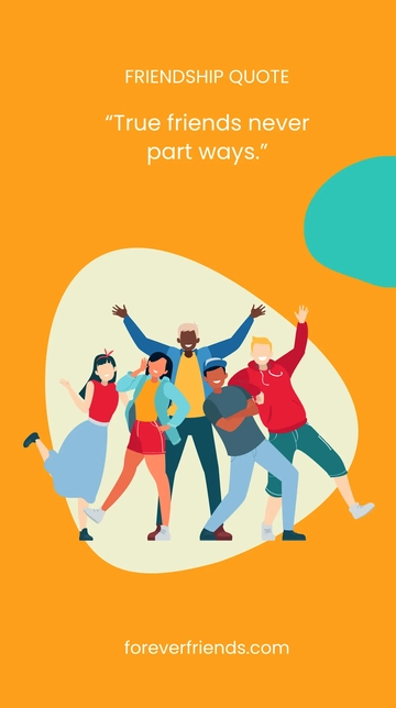 Free Friendship Quote Whatsapp Post Template to Edit Online