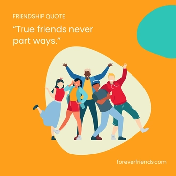 Free Friendship Quote Linkedin Post Template to Edit Online