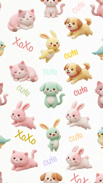 Free Cute Animals Iphone Background Template to Edit Online