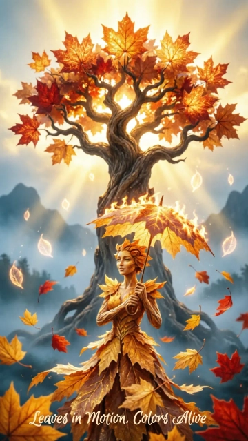 Free Falling Leaves Iphone Background Template to Edit Online