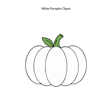 Free White Pumpkin Vector Clipart (PNG, SVG) to Edit Online