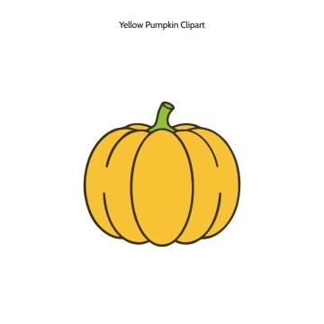 Free Yellow Pumpkin Vector Clipart (PNG, SVG) to Edit Online