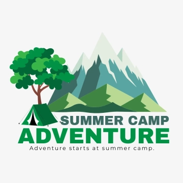 Free Summer Camp Adventure Clip Art Template to Edit Online