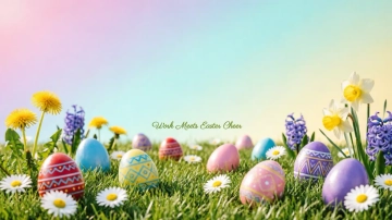 Free Easter Microsoft Teams Background Template to Edit Online