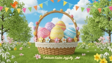 Free Festive Easter Background Template to Edit Online