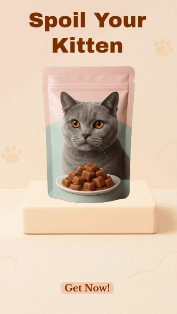 Free Kitten Pet Product Background Template to Edit Online