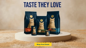 Free Pet Cat Food Product Background Template to Edit Online