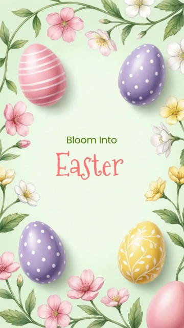 Free Spring Easter Background Template to Edit Online