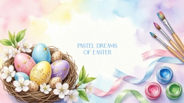 Free Pastel Easter Background Template to Edit Online