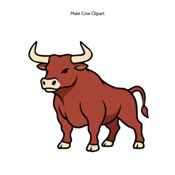 Free Male Cow Vector Clipart (PNG, SVG) to Edit Online