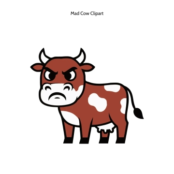 Free Mad Cow Vector Clipart (PNG, SVG) to Edit Online