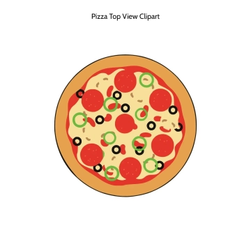 Free Pizza Top View Vector Clipart (PNG, SVG) to Edit Online