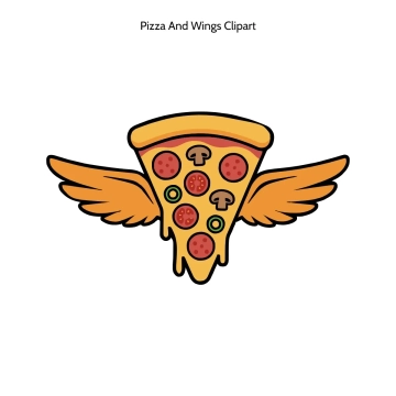 Free Pizza And Wings Vector Clipart (PNG, SVG) to Edit Online