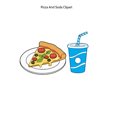 Free Pizza And Soda Vector Clipart (PNG, SVG) to Edit Online