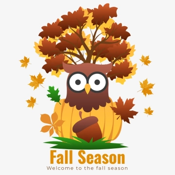 Free Fall Season Clip Art Template to Edit Online