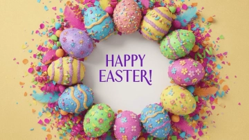 Free 3D Easter Background Template to Edit Online