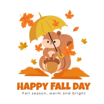 Free Fall Day Clip Art Template to Edit Online