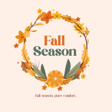 Free Fall Season Elegant Clip Art Template to Edit Online