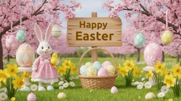 Free Bright Easter Background Template to Edit Online
