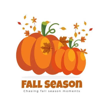 Free Fall Season Pumpkin Clip Art Template to Edit Online