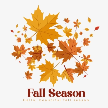 Free Fall Season Leaves Clip Art Template to Edit Online