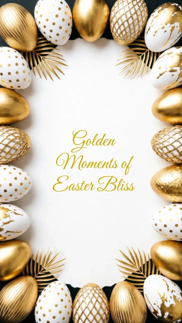 Free Gold Accent Easter Background Template to Edit Online