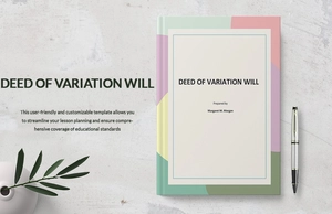 Deed Of Variation Will After Death Template