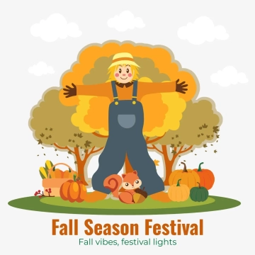 Free Fall Season Festival Clip Art Template to Edit Online