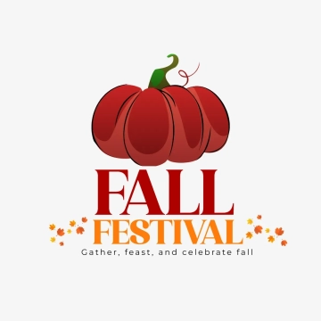 Free Fall Festival Simple Clip Art Template to Edit Online