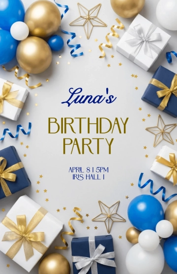 Free Birthday Poster Background Template to Edit Online