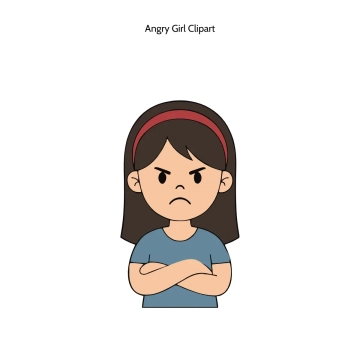Free Angry Girl Vector Clipart (PNG, SVG) to Edit Online