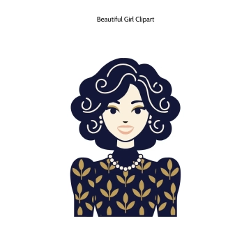 Free Beautiful Girl Vector Clipart (PNG, SVG) to Edit Online