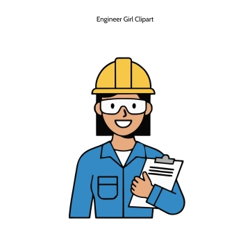 Free Engineer Girl Vector Clipart (PNG, SVG) to Edit Online