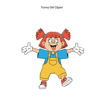 Free Funny Girl Vector Clipart (PNG, SVG) to Edit Online