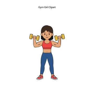 Free Gym Girl Vector Clipart (PNG, SVG) to Edit Online