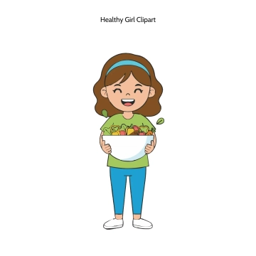 Free Healthy Girl Vector Clipart (PNG, SVG) to Edit Online