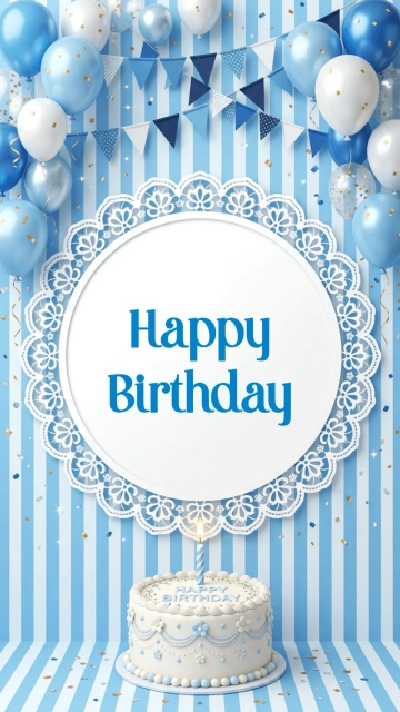 Free Boy Birthday Background Template to Edit Online