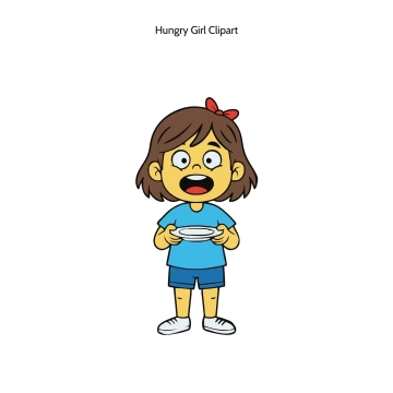 Free Hungry Girl Vector Clipart (PNG, SVG) to Edit Online