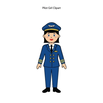 Free Pilot Girl Vector Clipart (PNG, SVG) to Edit Online