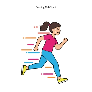 Free Running Girl Vector Clipart (PNG, SVG) to Edit Online