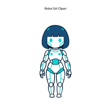 Free Robot Girl Vector Clipart (PNG, SVG) to Edit Online